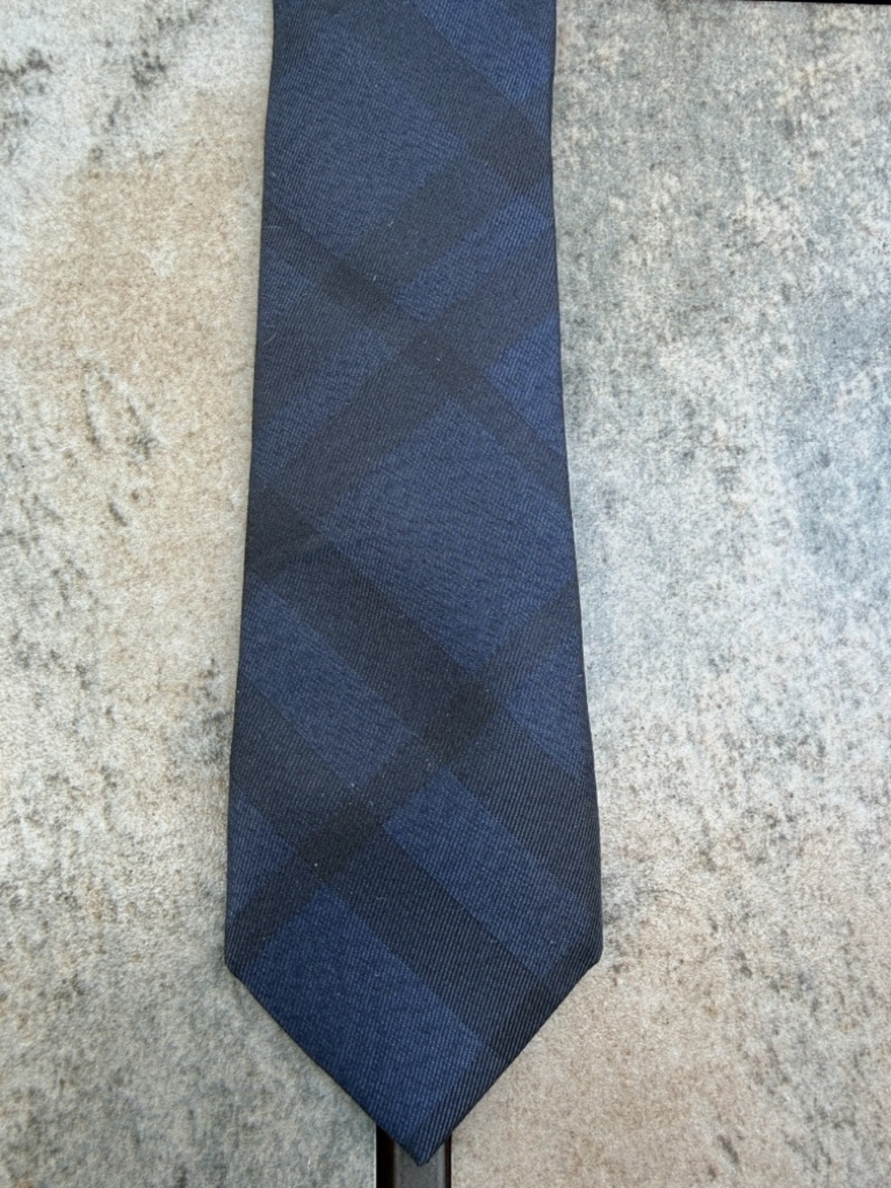 Express Navy Blue Plaid Necktie. Father’s Day Gift!
